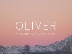 Oliver: Free sans serif font in 3 weights