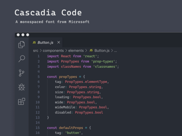 Cascadia Code: A monospaced font from Microsoft