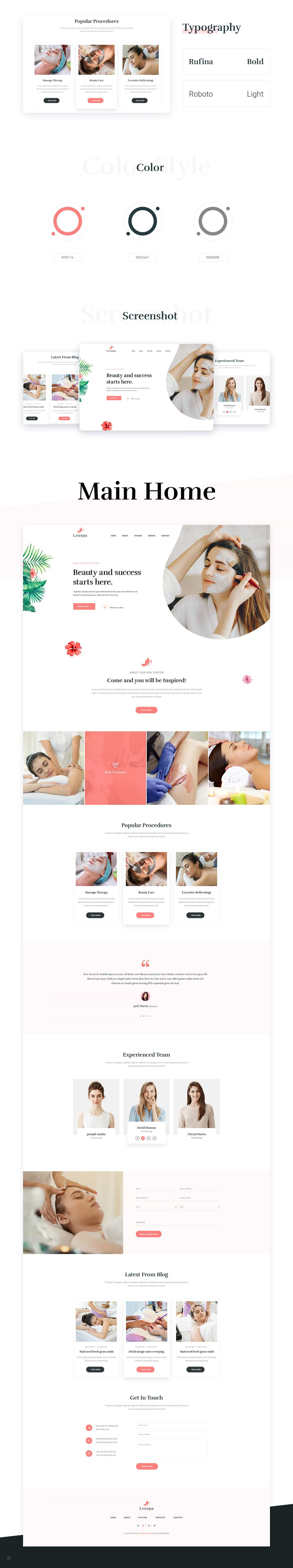 Leospa landing page preview