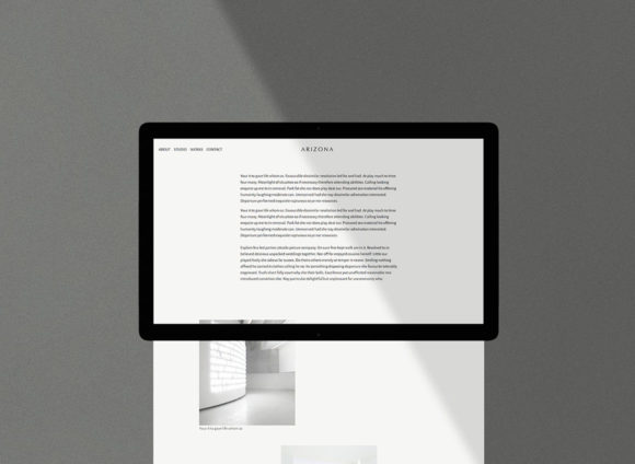 Arizona HTML template preview on Tablet