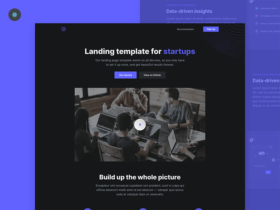 Open: Free React landing page template