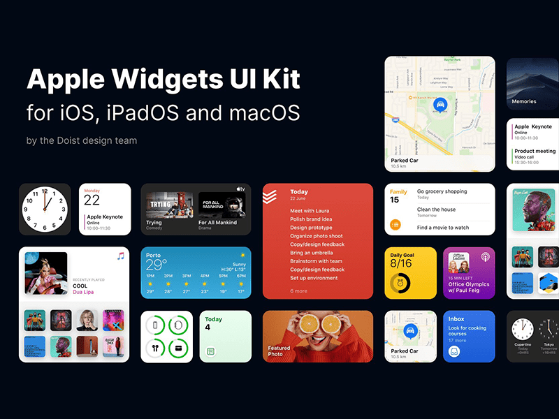Ios 14 widgets ui for figma freebiesbug