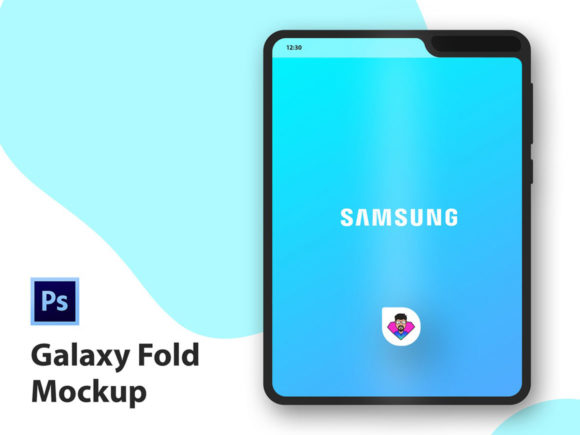 Galaxy Fold mockup for Photoshop