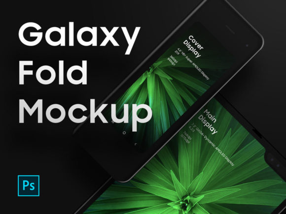 Realistic Galaxy Fold mockup for Photoshop