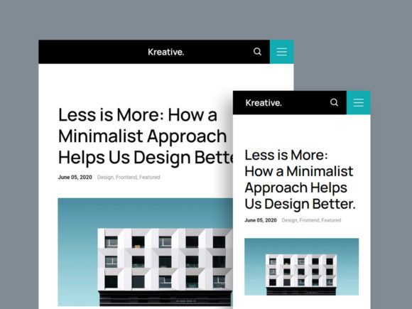 Kreative template blog preview