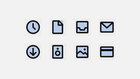 Mono icons keylines
