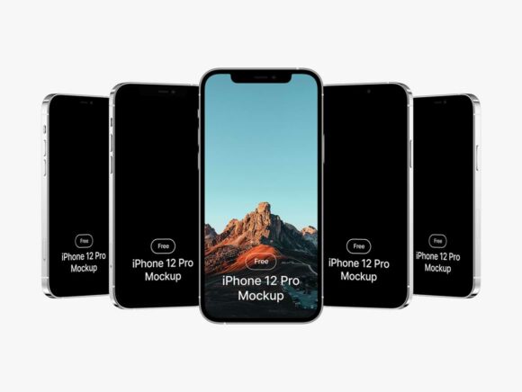 Hi-res iPhone 12 mockups