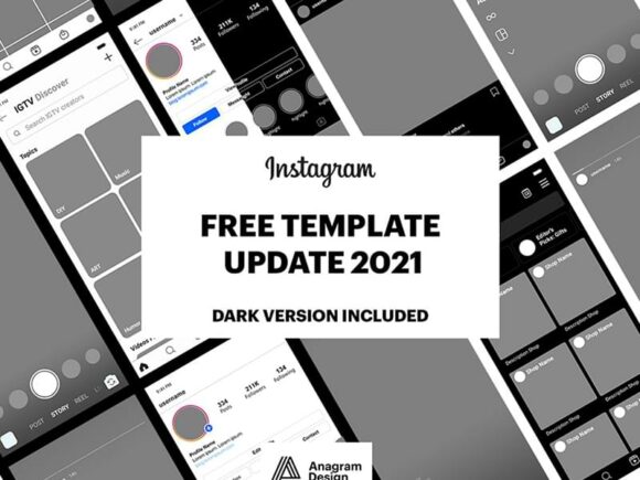 Instagram GUI - PSD template