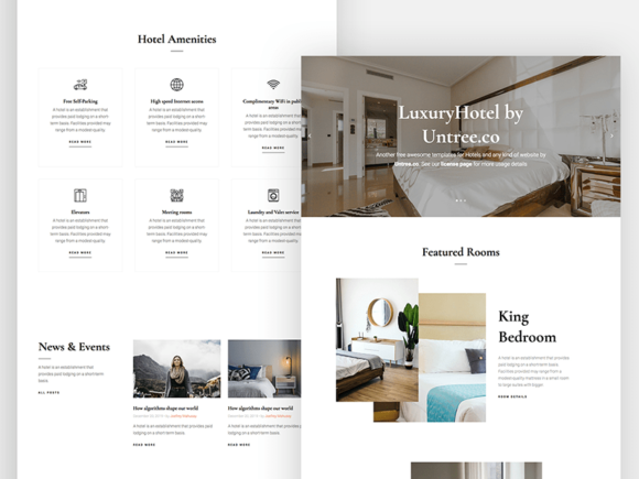 Luxury Hotel: Free HTML template