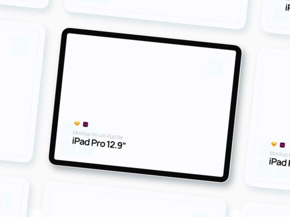 Black'n'White iPad Pro mockups [Sketch, XD]