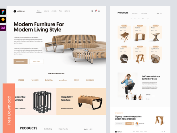 Mistrium: Free forniture shop template