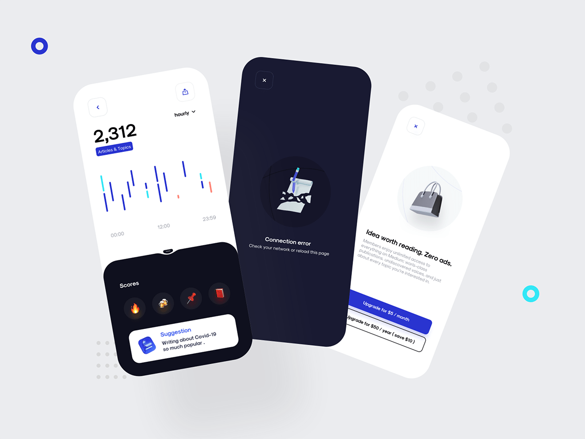 Zone: UI kit for mobile app design - Freebiesbug