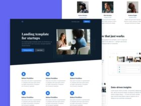 Tidy Free: HTML, React and Vue template for Startups