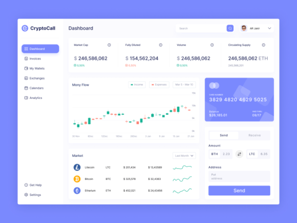 CryptoCall: Free Crypto Dashboard Template