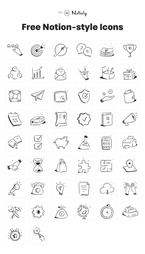 50 Free Notion-style icons