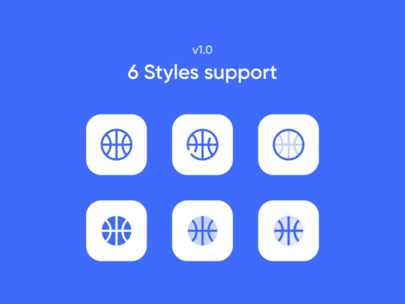 6 icons styles