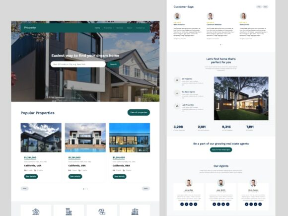 Bootstrap Real Estate Template Free Download