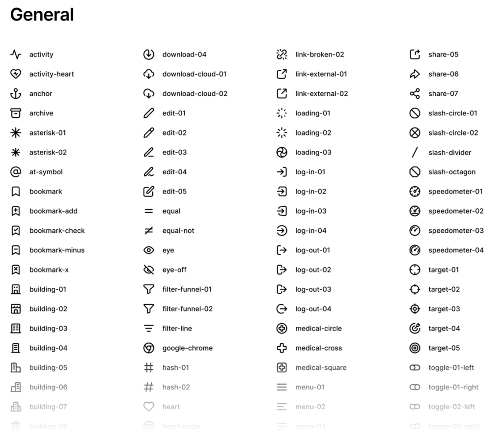 Untitled UI Icons: 1,100+ Free line icons for Figma - Freebiesbug