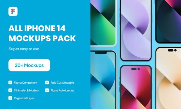 28 fully customizable iPhone 14 Mockup