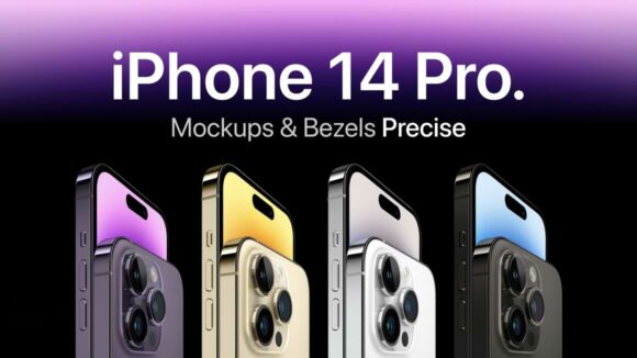 iPhone 14 Pro and 14 Pro Max Mockups with newly Bezel information