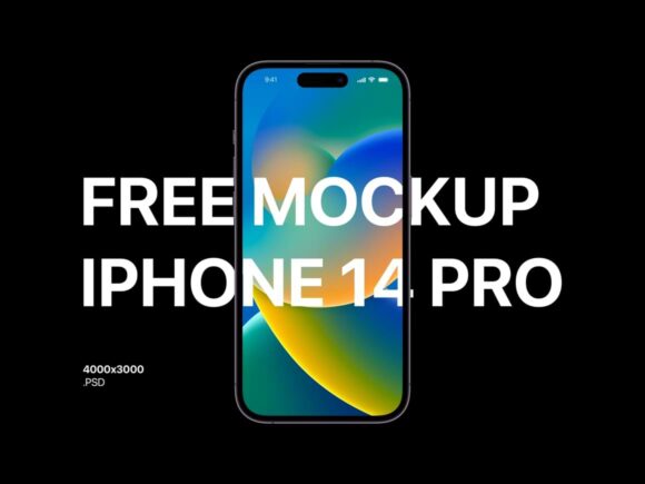 iPhone 14 Pro PSD mockup