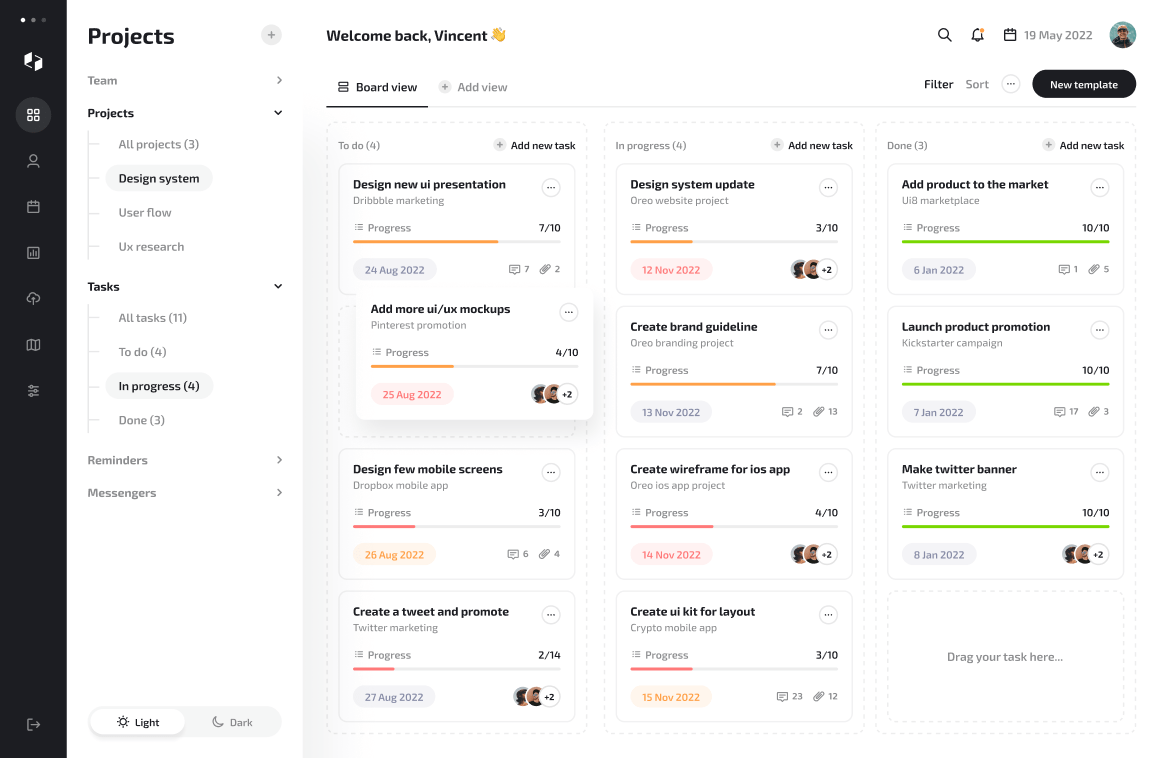 Free to do list dashboard design template freebiesbug