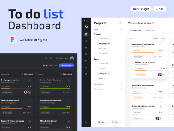 Free To-Do List Dashboard Design Template