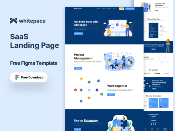 Whitespace - Free SaaS Landing Page Template
