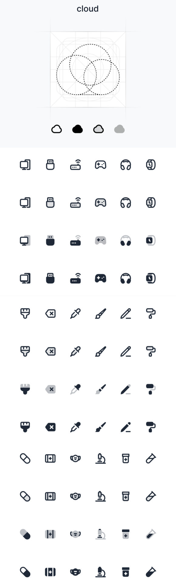 Dazzle UI icons preview