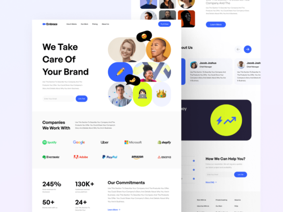 Embrace: Free Landing Page Template