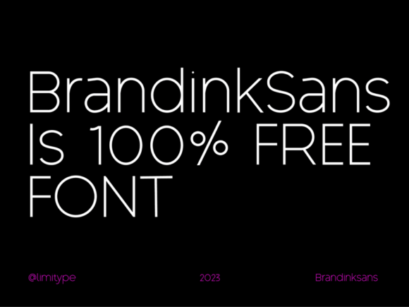 Brandink Sans: Free for Commercial Use Font