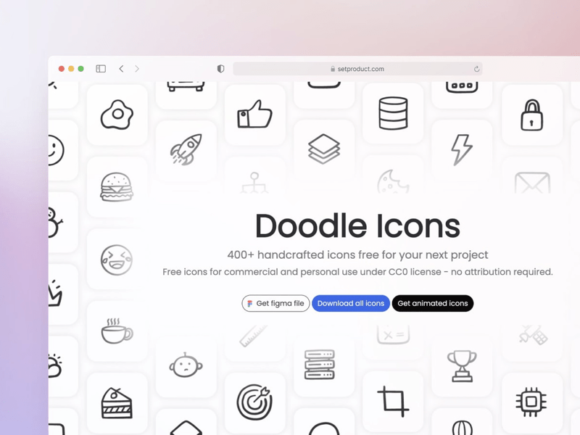 Doodle Icons: Free set of 400+ handcrafted icons