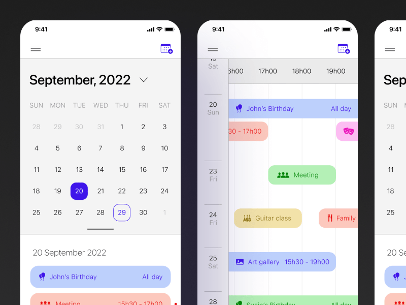 smartphone calendar