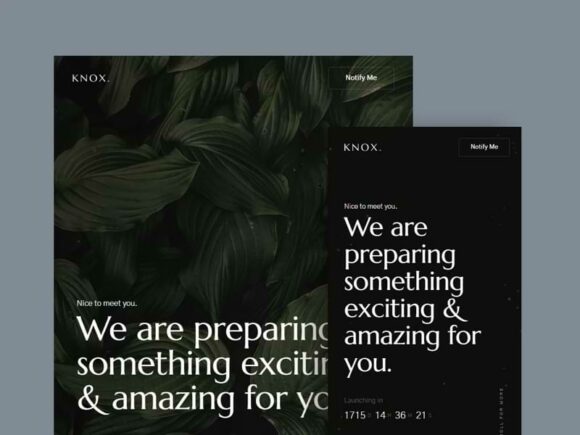Knox: Free Coming Soon HTML Template