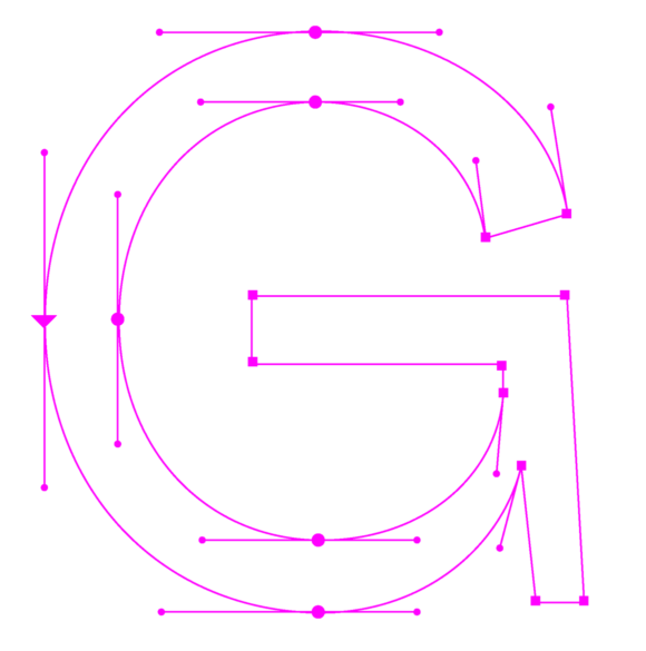 Font vector shapes