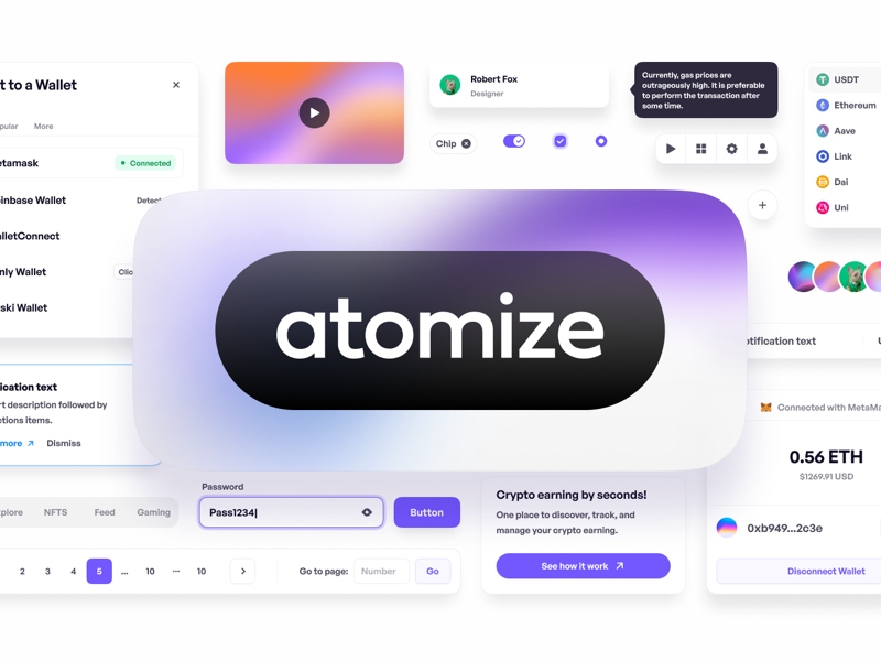 Atomize: A Robust UI Kit / Design System for Figma