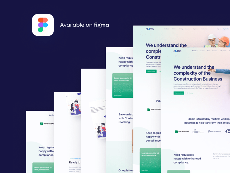 Free Construction Landing Page Template
