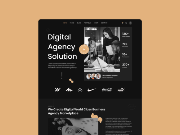 Digital Agency: Free Portfolio Website Template