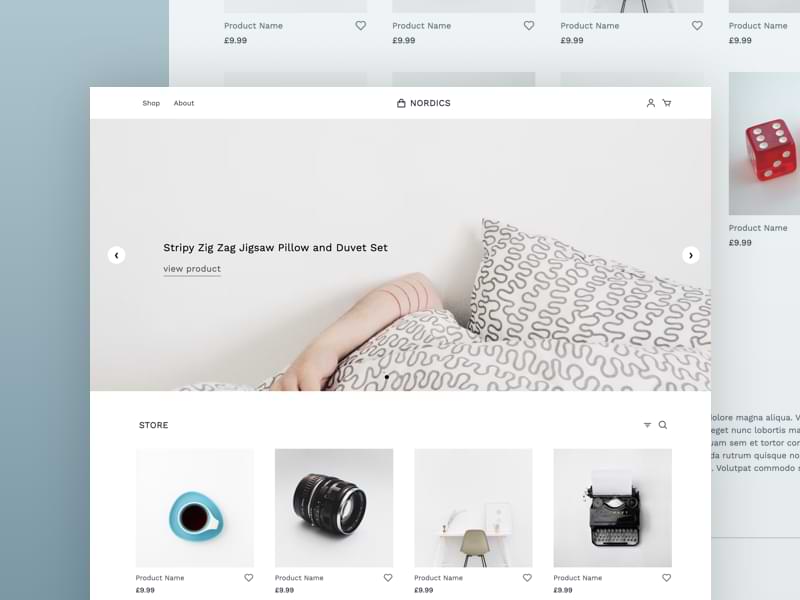 Nordic Store Free Ecommerce Tailwind Template Freebiesbug