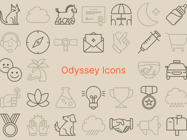 Odyssey Icons: 200 Striking and Unique Icons - Freebiesbug