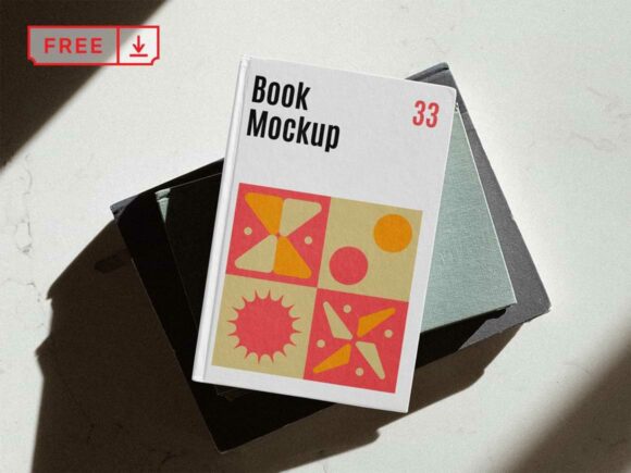 Photorealistic PSD book mockup