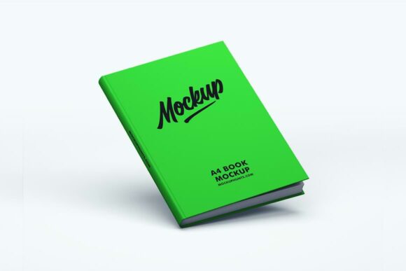 A4 Hardcover Book Mockup