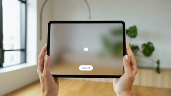 iPad mockup - Indoor scene