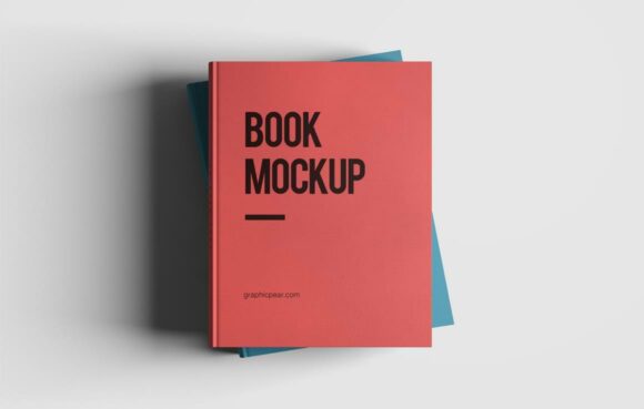 Hardcover A4 book mockup PSD