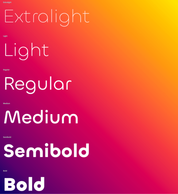 Chillax font weights