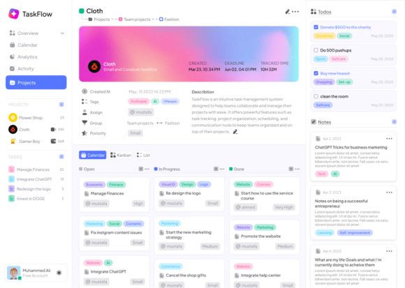 Task Flow dashboard preview