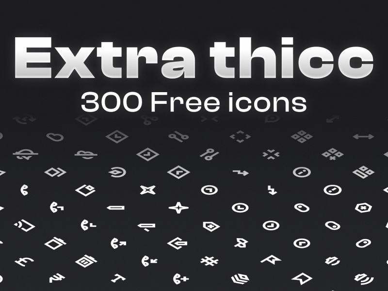 Extra Thicc: 300 Free Vector Icons