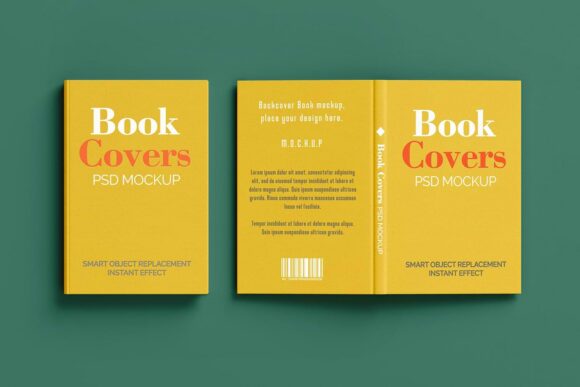 Front & Back Book Mockup PSD