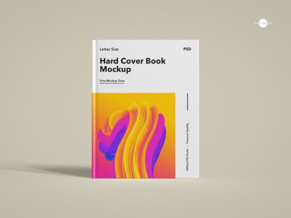 Hard cover book mockup