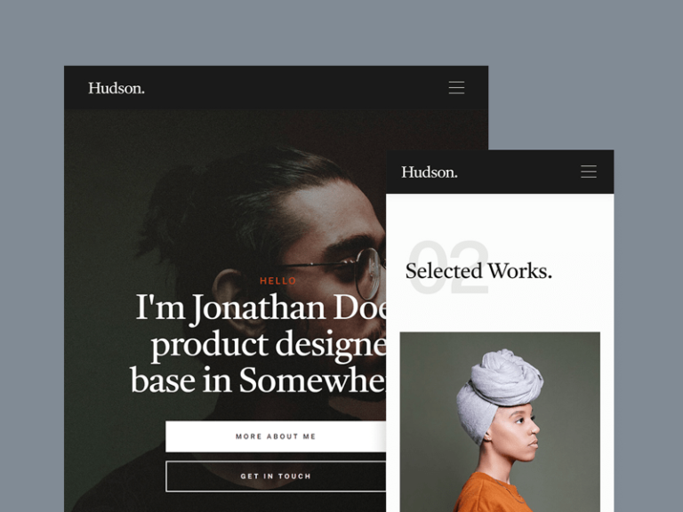 Hudson: Free HTML Portfolio Template - Freebiesbug